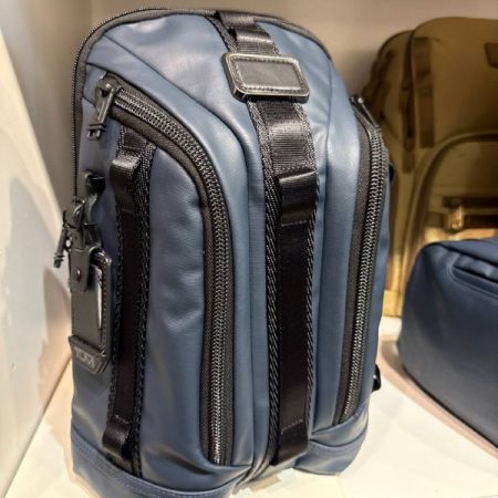 TUMI Knight Sling Backpack - Outlet Physical Store - Preorder — Navy Coated Canvas