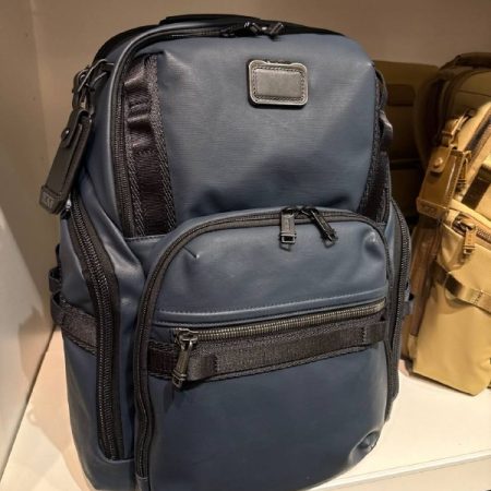 TUMI Search Backpack - Outlet Physical Store - Preorder — Navy Coated Canvas