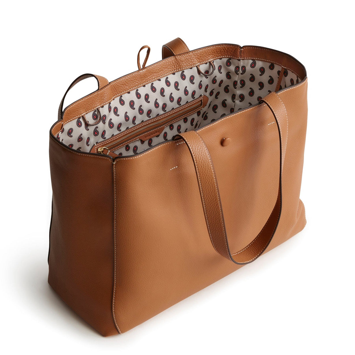 Vera Bradley Hathaway Tote Roasted Pecan brown leather front view 2026